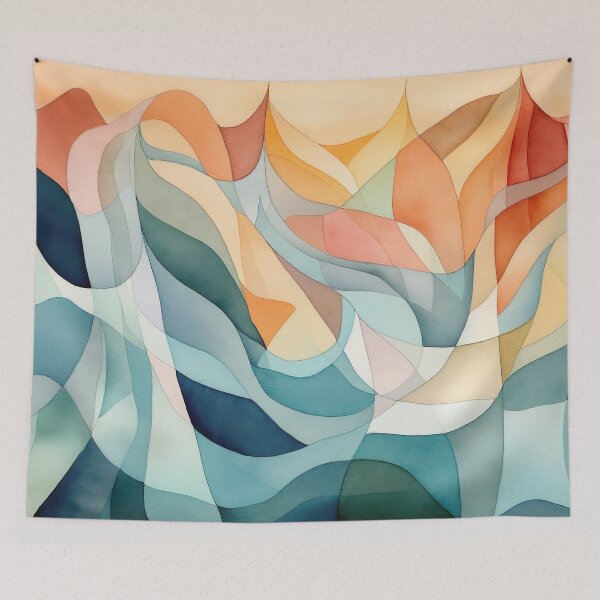 Item preview, Big Sur in an abstract style with pastel colors 5 designed and sold by FlaskLab.