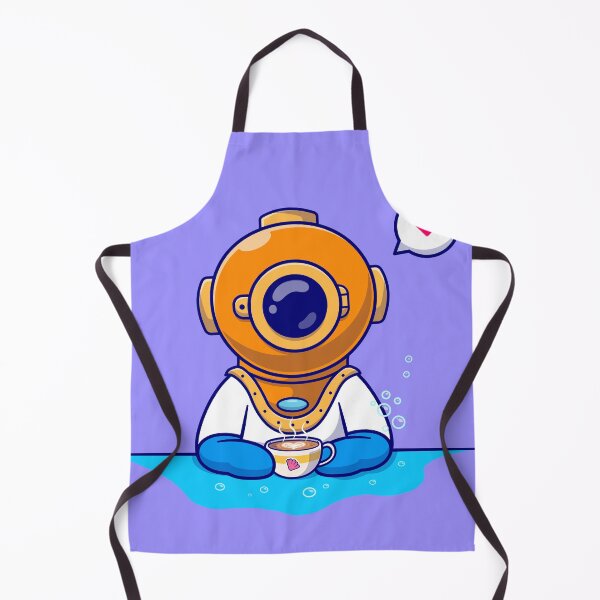 Item preview, "Dive into Brew: Cute Diver with Coffee" designed and sold by hjian8219.