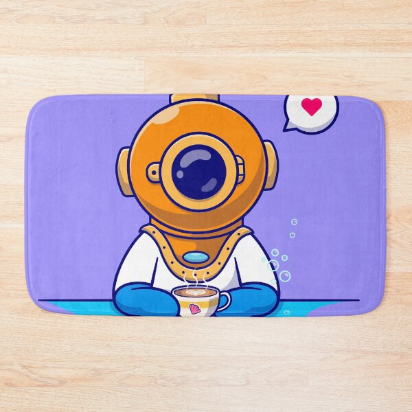 Item preview, "Dive into Brew: Cute Diver with Coffee" designed and sold by hjian8219.