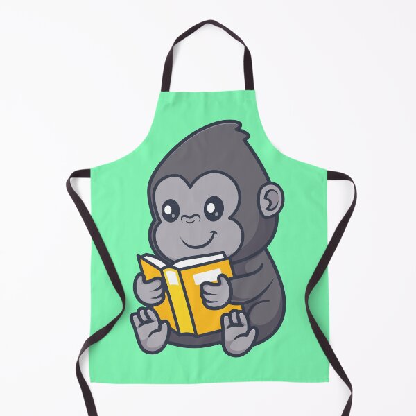 Item preview, Literary Gorilla: Cute Gorilla Reading Book designed and sold by hjian8219.