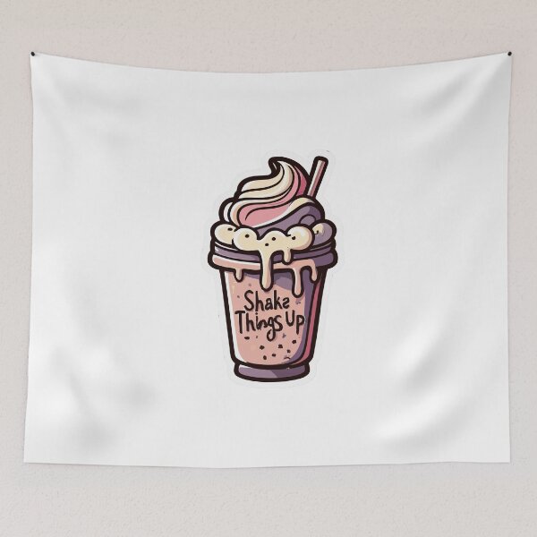 Item preview, Shake Things Up - Cute Cartoon Milkshake designed and sold by NiftyWrx.