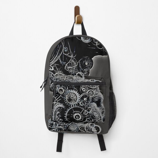 Item preview, Deep grey on gray Industrial head - Engraved metal illustrations collection by Red Siri0 (tree three faces) designed and sold by Red Siri0 Art.