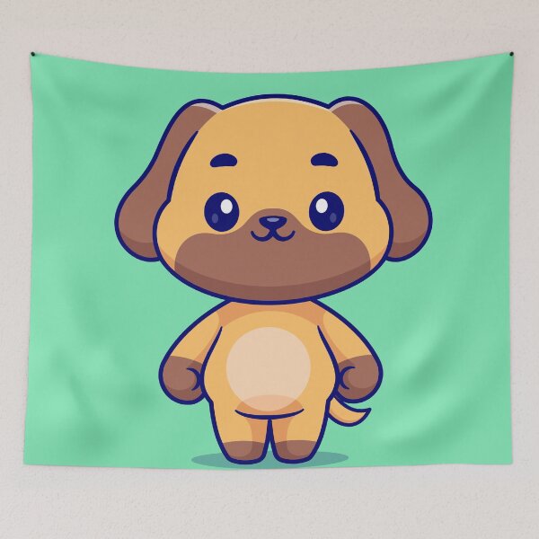 Item preview, Pawsitively Adorable: Cute Standing Pug Dog designed and sold by hjian8219.