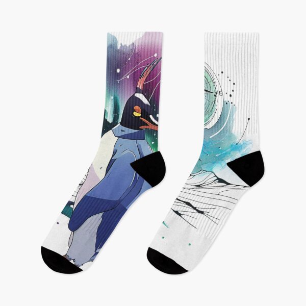 Item preview, A Penguin and The Southern Lights designed and sold by HausKatz.