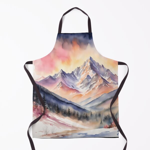 Item preview, Majestic Mountain Sunrise - Watercolor Landscape - Art Print - Home Decor designed and sold by 5lav.