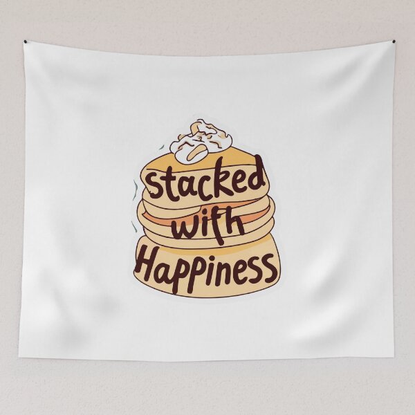 Item preview, Stacked with Happiness Pancake Sticker designed and sold by NiftyWrx.