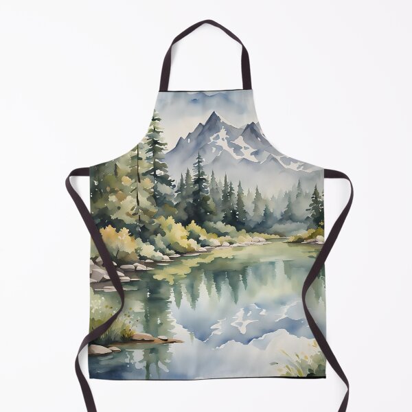 Item preview, Tranquil Mountain Lake - Watercolor Landscape - Art Print - Home Decor designed and sold by 5lav.