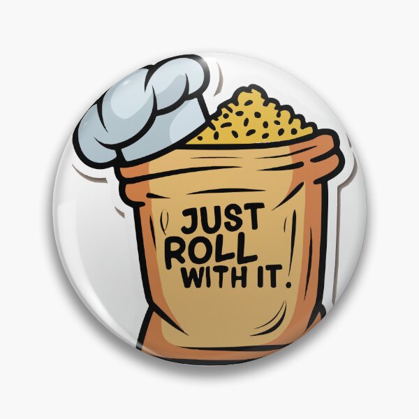 Item preview, Just Roll With It Chef Flour Bag Cartoon designed and sold by NiftyWrx.