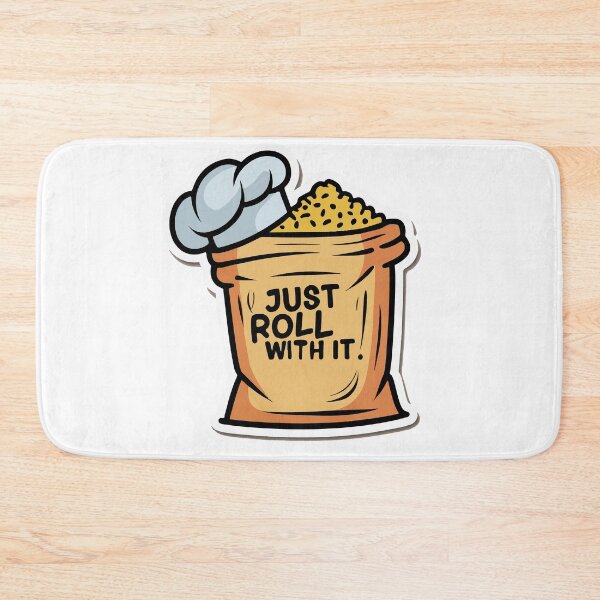 Item preview, Just Roll With It Chef Flour Bag Cartoon designed and sold by NiftyWrx.