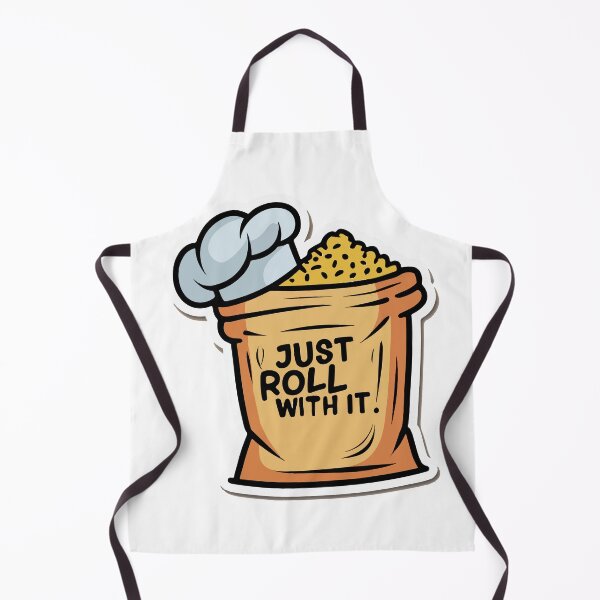 Item preview, Just Roll With It Chef Flour Bag Cartoon designed and sold by NiftyWrx.