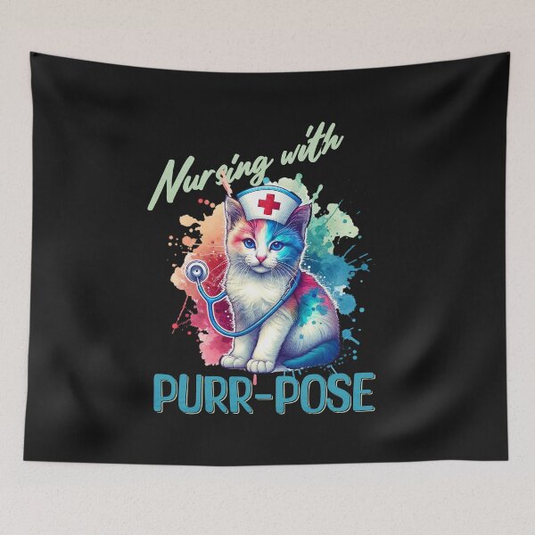 Item preview, Cat Nurse funny saying  designed and sold by MumMadeDesigns.
