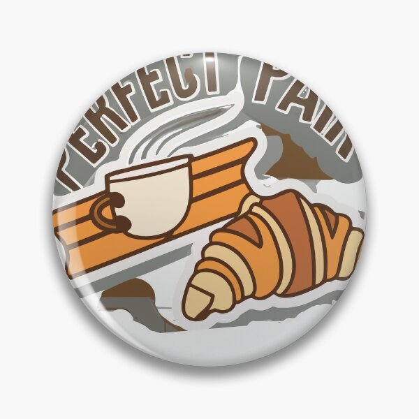 Item preview, Perfect Pair - Coffee and Croissant Café Design designed and sold by NiftyWrx.