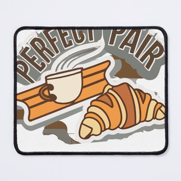 Item preview, Perfect Pair - Coffee and Croissant Café Design designed and sold by NiftyWrx.
