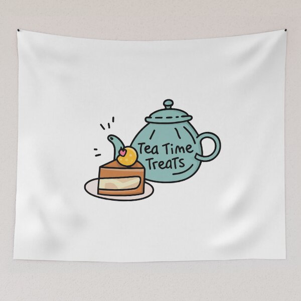 Item preview, Tea Time Treats - Whimsical Teapot and Cake Design designed and sold by NiftyWrx.