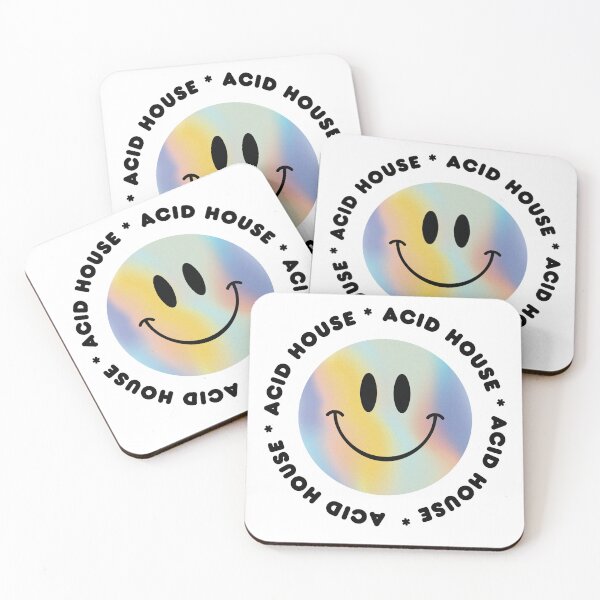 Artikelvorschau, ACID HOUSE - Schimmernder Smiley (Schwarz) entworfen und verkauft von Discothreadz.