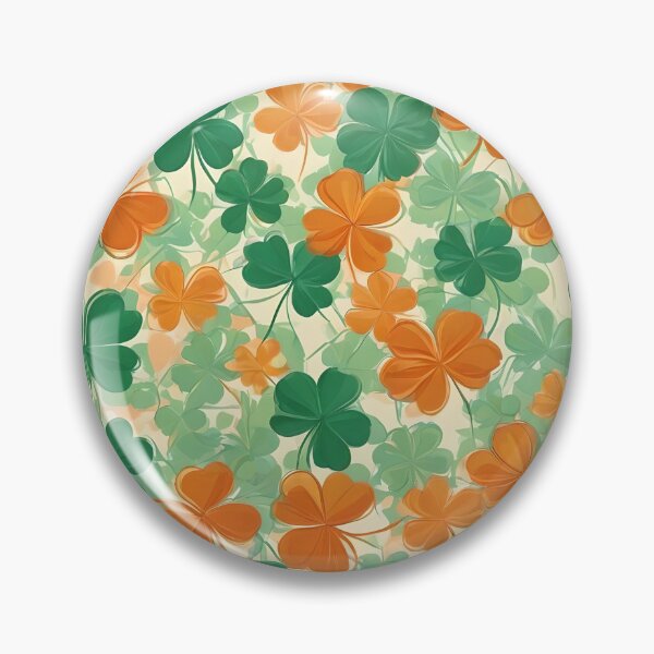 Item preview, Green and orange clovers designed and sold by Ciervo Primavera.