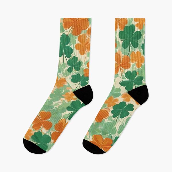 Item preview, Green and orange clovers designed and sold by Ciervo Primavera.