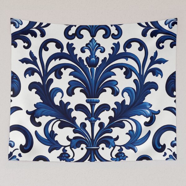 Item preview, Abstract Delfts Blue Dutch Porcelain Pattern designed and sold by TheArtOfPat.
