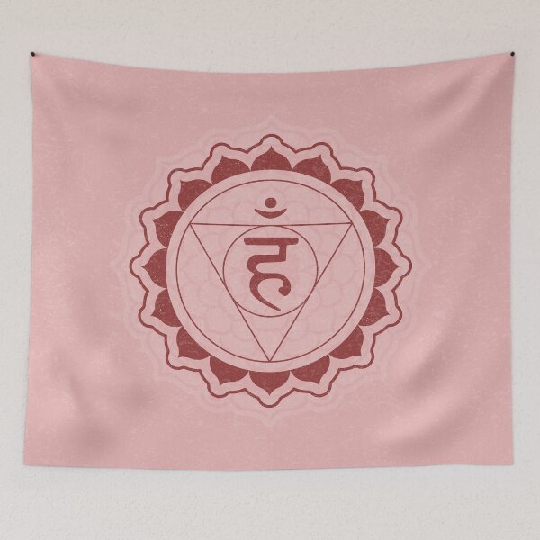 Item preview, Throat Chakra Mandala - Rose + Ruby designed and sold by Irene Estelle.