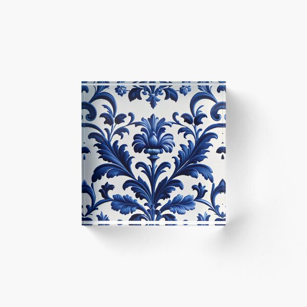 Item preview, Abstract Delfts Blue Dutch Porcelain Pattern designed and sold by TheArtOfPat.