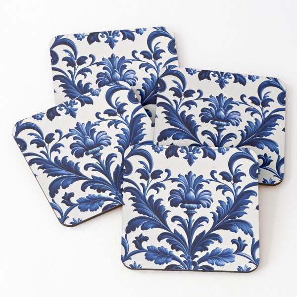 Item preview, Abstract Delfts Blue Dutch Porcelain Pattern designed and sold by TheArtOfPat.