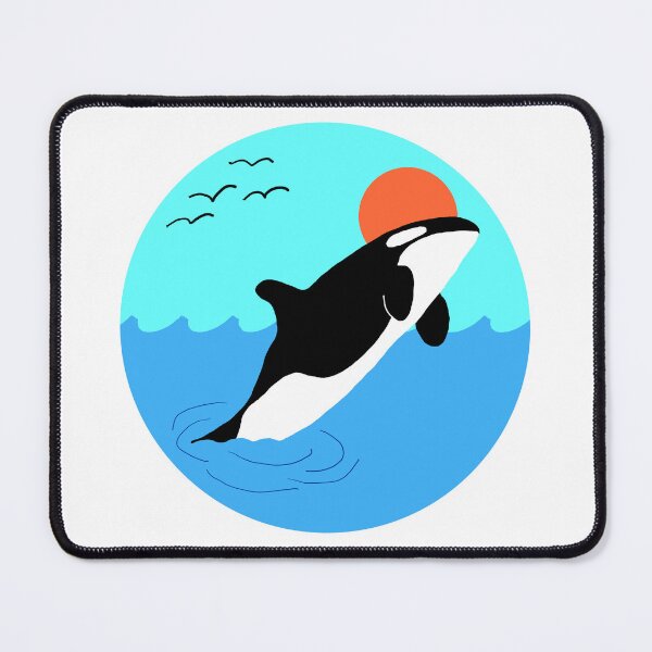 Item preview, Orca Breaching the Surface in Silhouette Style designed and sold by CoastalCaptures.