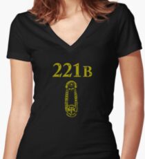 221B Baker Street Women's Fitted V-Neck T-Shirt