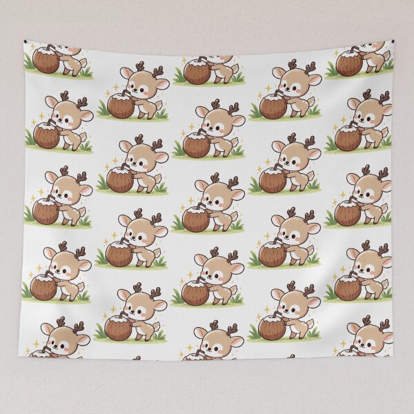 Item preview, Deer Drinking Coconut Water designed and sold by LemuellTrends.