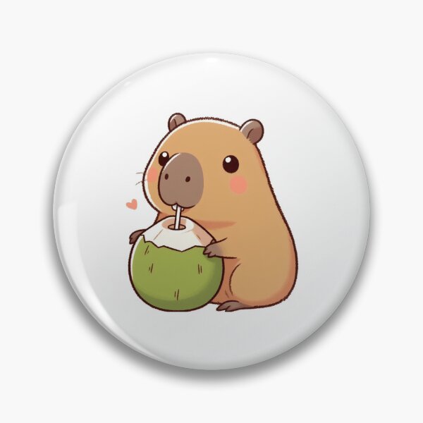 Item preview, Capybara Drinking Coconut Water designed and sold by LemuellTrends.