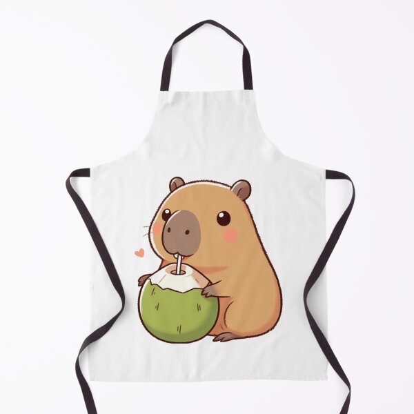 Item preview, Capybara Drinking Coconut Water designed and sold by LemuellTrends.