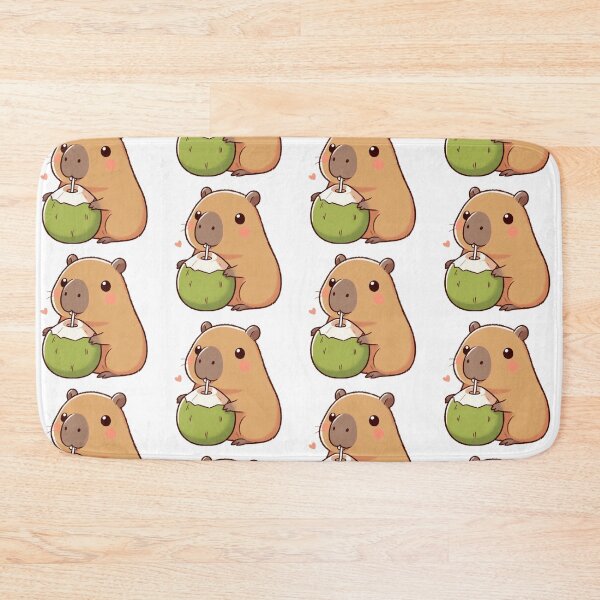 Item preview, Capybara Drinking Coconut Water designed and sold by LemuellTrends.