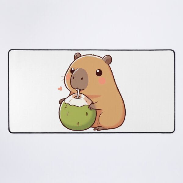 Item preview, Capybara Drinking Coconut Water designed and sold by LemuellTrends.