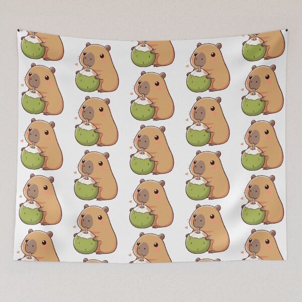 Item preview, Capybara Drinking Coconut Water designed and sold by LemuellTrends.