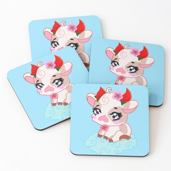 Item preview, Cherry the Strawberry Cow designed and sold by WhimsysWhatnots.