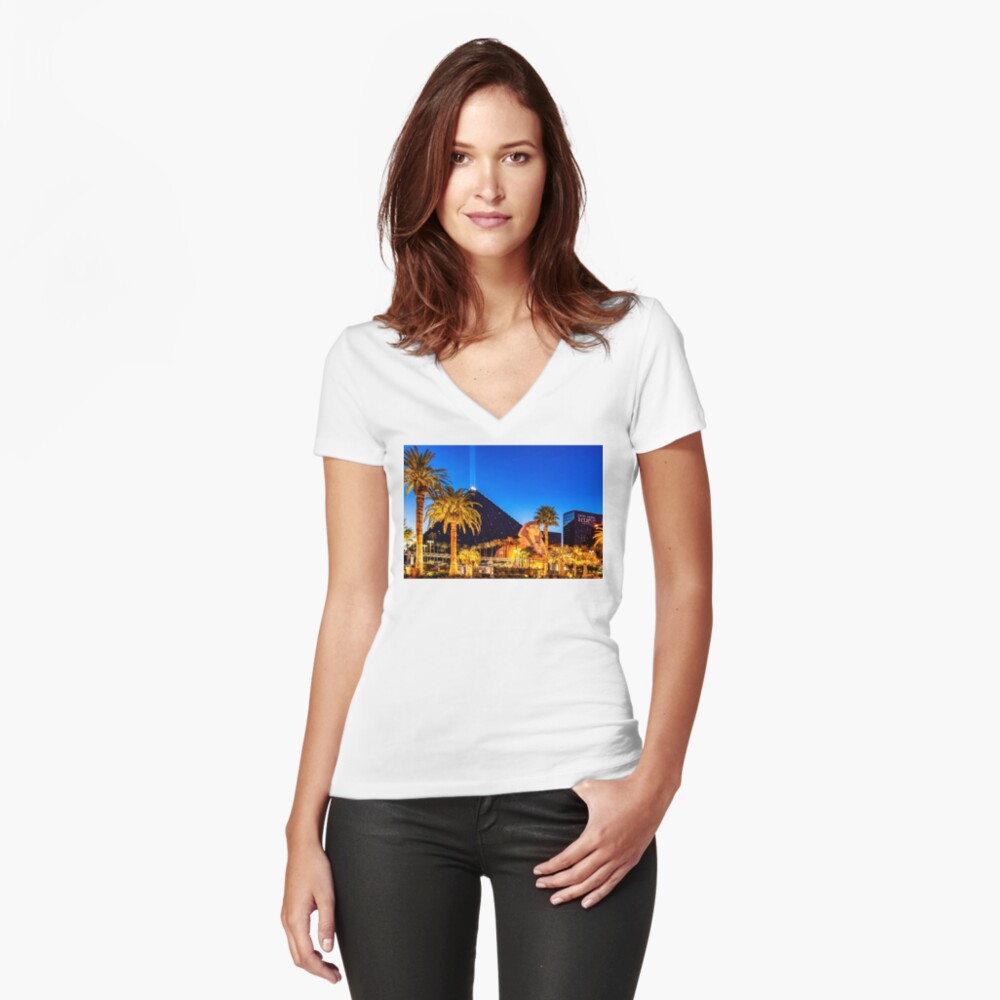 Item preview, Fitted V-Neck T-Shirt designed and sold by travelways.