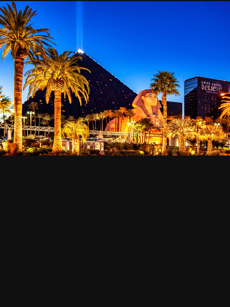 Thumbnail 7 of 7, Classic T-Shirt, Luxor Pyramid and Sphinx Of Giza, Las Vegas designed and sold by travelways.