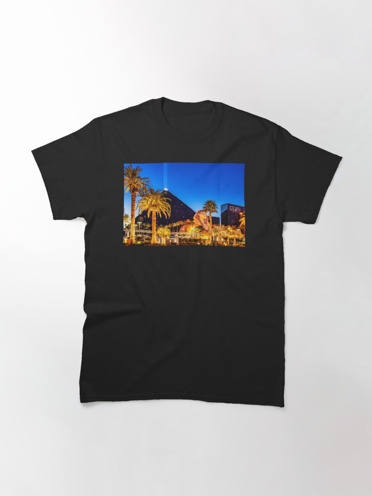 Thumbnail 3 of 7, Classic T-Shirt, Luxor Pyramid and Sphinx Of Giza, Las Vegas designed and sold by travelways.