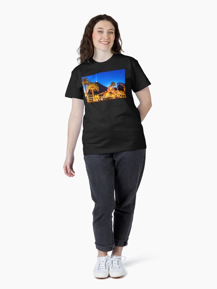 Thumbnail 4 of 7, Classic T-Shirt, Luxor Pyramid and Sphinx Of Giza, Las Vegas designed and sold by travelways.