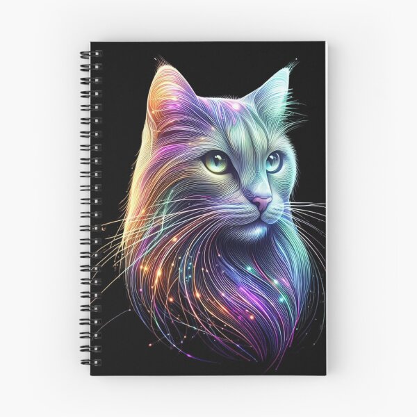 Item preview, A dazzling artistic painting of a cat illuminated in rainbow designed and sold by ROYAL-STAR.