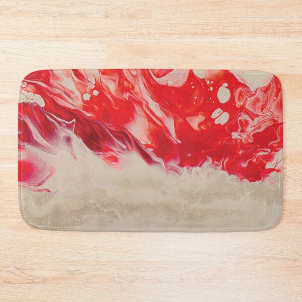 Item preview, Bright Red Acrylic Pour Painting  designed and sold by OneCreativePup.