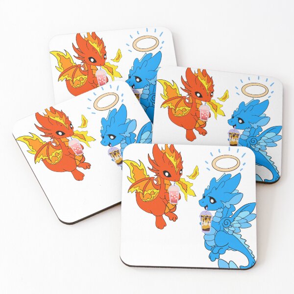 Item preview, Dragons drinking  tea designed and sold by wildmoonent.