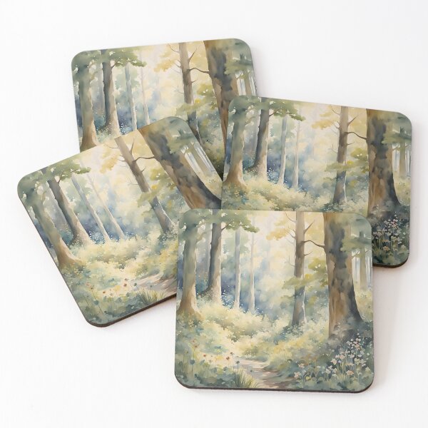 Item preview, Enchanted Forest Glade - Watercolor Landscape - Art Print - Home Decor designed and sold by 5lav.