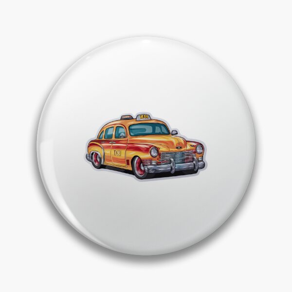 Item preview,  Yellow Taxi Aesthetic Oldtimer Illustration designed and sold by WatermelonPink.