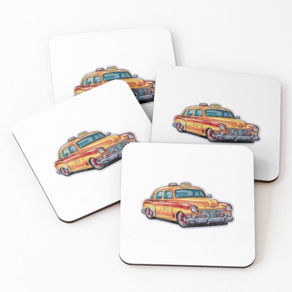 Item preview,  Yellow Taxi Aesthetic Oldtimer Illustration designed and sold by WatermelonPink.