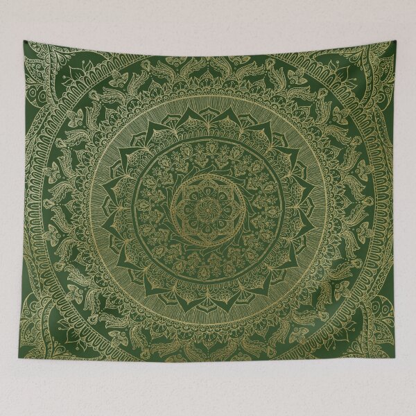 Item preview, Mandala Royal - Green and Gold designed and sold by Maria  Singh.