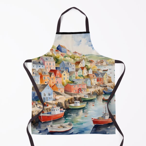 Item preview, Coastal Charm - Watercolor Landscape - Art Print - Home Decor designed and sold by 5lav.