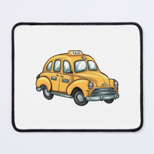 Item preview, Yellow Taxi Oldtimer Cab Illustration designed and sold by WatermelonPink.