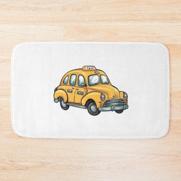 Item preview, Yellow Taxi Oldtimer Cab Illustration designed and sold by WatermelonPink.