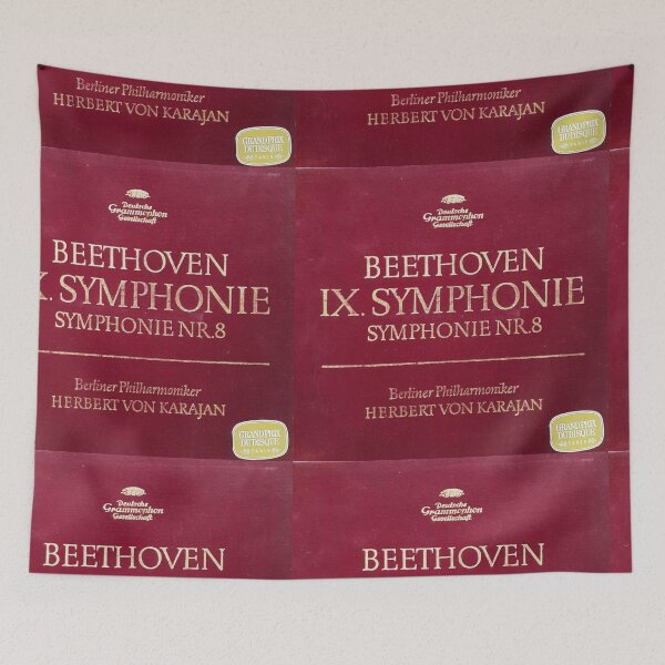Item preview,  Beethoven,Berliner, Karajan, DGG, Symphonie IX, 8,  Album, Box Set, Red fabric cover,  lp,  Record, Vinyl designed and sold by Vintaged.