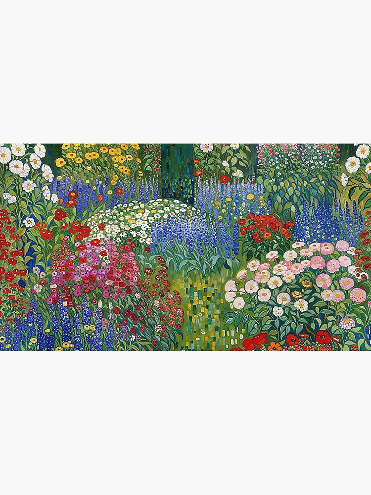 Aperçu 7 sur 7. Casquette avec l'œuvre Jardin de fleurs Gustav Klimt créée et vendue par maniacfitness.